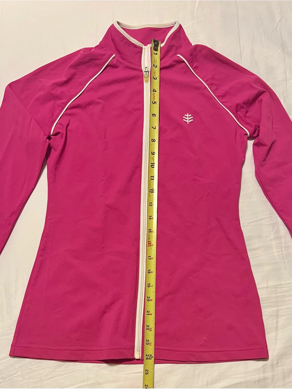 Coolibar Bright Magenta Zip-Up Swim Shirt - Women’s XS - Picture 2 of 5